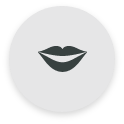 Smiling lips icon