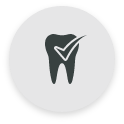 Tooth with checkmark icon