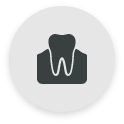 Tooth within the gums icon