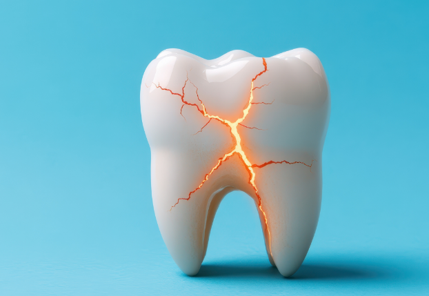 3D image of cracked tooth